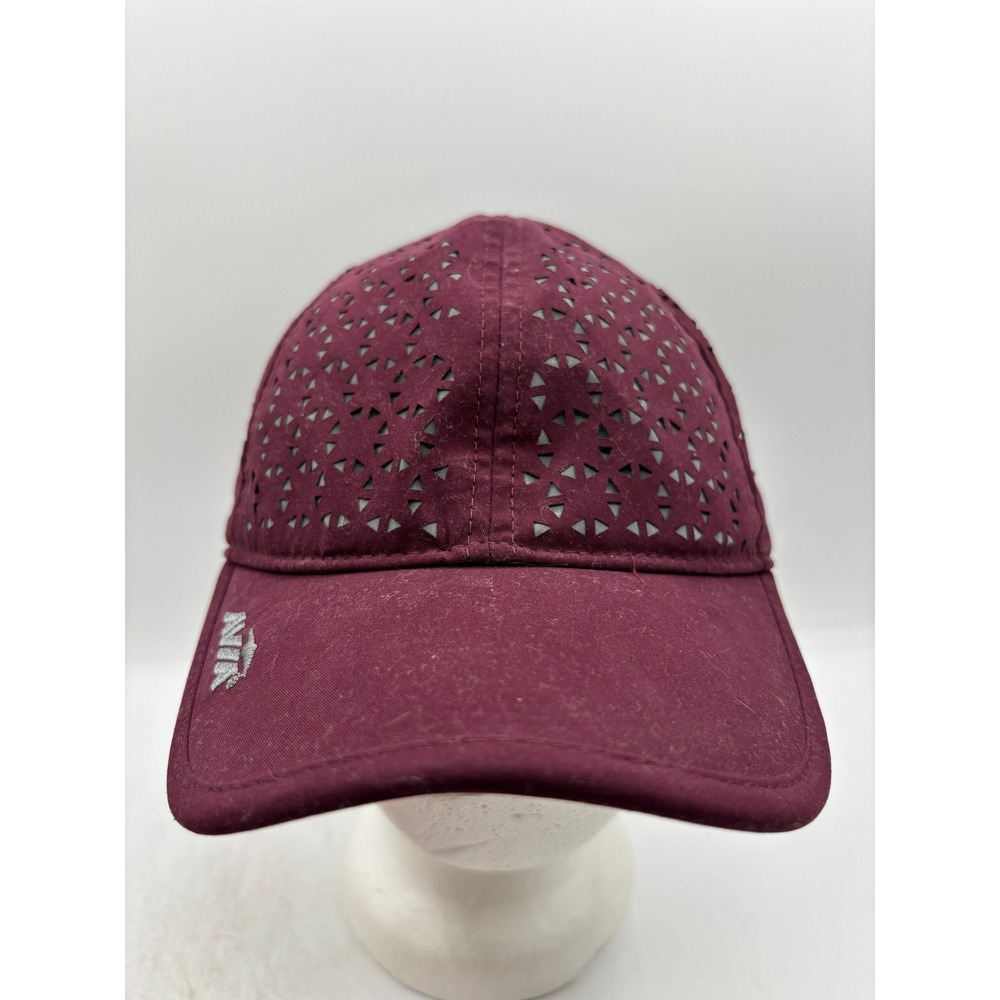 Avia Women's Performance Breathable Running Hat Burgundy Maroon Laser Cut OSFM